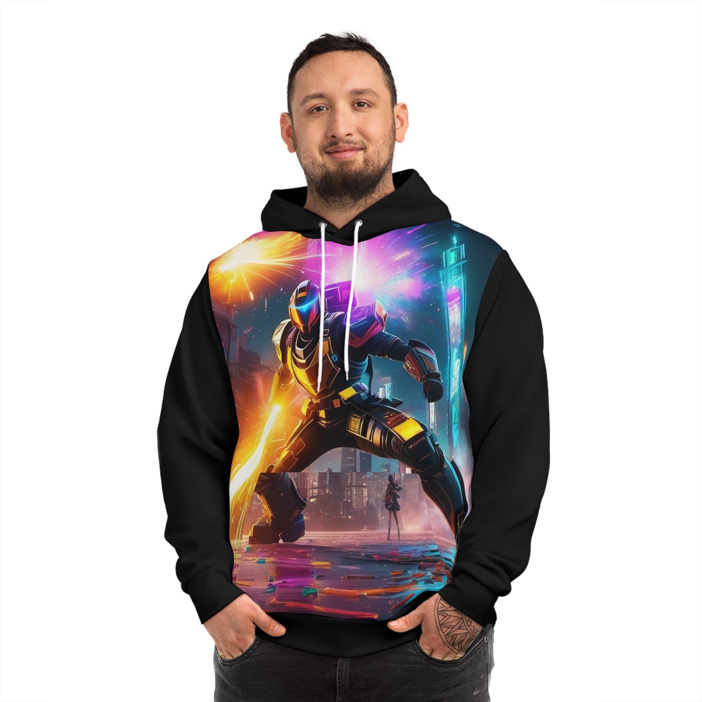 Fashion Hoodie armored suit laser sword